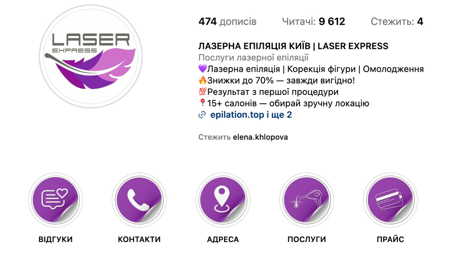 SMM і таргетована реклама для мережі Laser Express